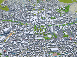 Santa fe city new mexico usa 50km 3D Модель