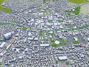 Città di Santa Fe, Nuovo Messico, Stati Uniti, 50 km Modello 3D