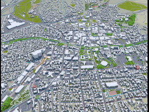 Santa fe city new mexico usa 50km Modelo 3D