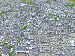 Santa fe city new mexico usa 50km Modelo 3D