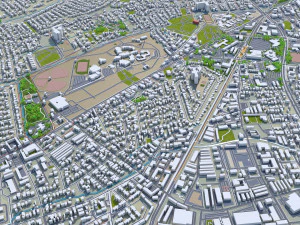 Santa fe city new mexico usa 50km 3D Model