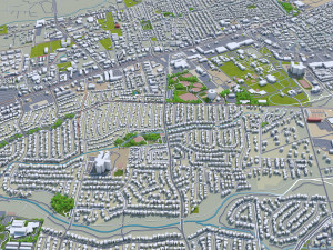 Santa fe city new mexico usa 50km Modelo 3D