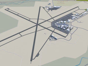 Santa fe city new mexico usa 50km 3D Model