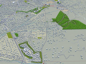 Santa fe city new mexico usa 50km Modelo 3D