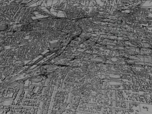 Santa fe city new mexico usa 50km 3D Model