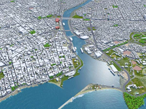 Città di Santo Domingo Repubblica Dominicana 30 km Modello 3D