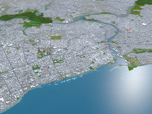 Santo domingo city dominican republic 30km 3D Model