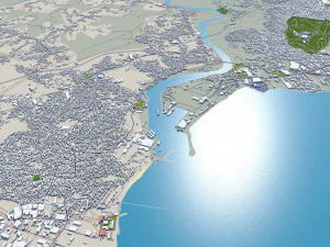 Santo domingo city dominican republic 30km 3D Model