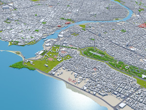 Santo domingo city dominican republic 30km 3D Model