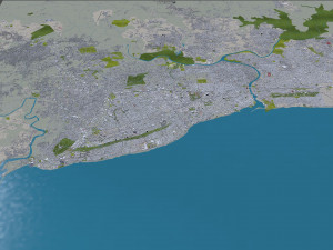 Santo domingo city dominican republic 30km 3D Model