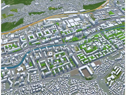 Sarajevo city bosnia and herzegovina 40km 3D 模型