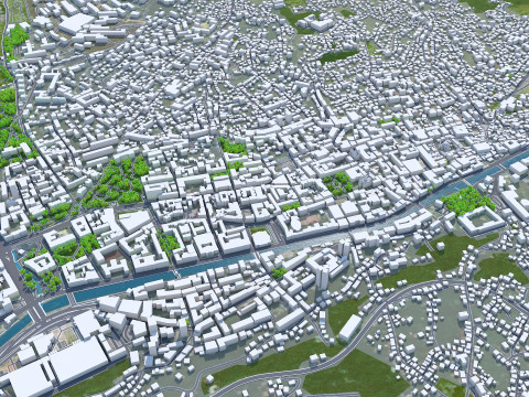 Sarajevo city bosnia and herzegovina 40km 3D 模型