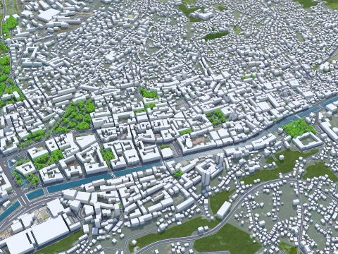 Sarajevo city bosnia and herzegovina 40km 3D Model