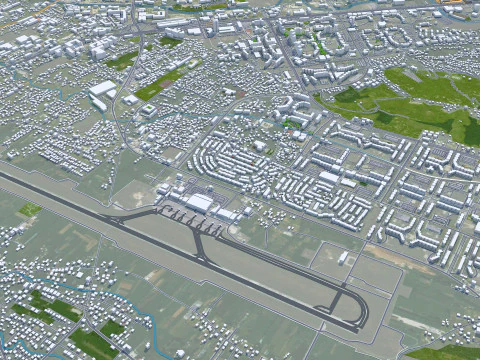 Sarajevo city bosnia and herzegovina 40km 3D Model