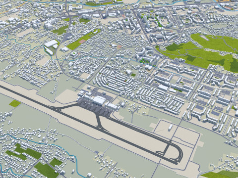 Sarajevo city bosnia and herzegovina 40km 3D 模型