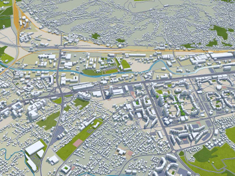 Sarajevo city bosnia and herzegovina 40km 3D Model