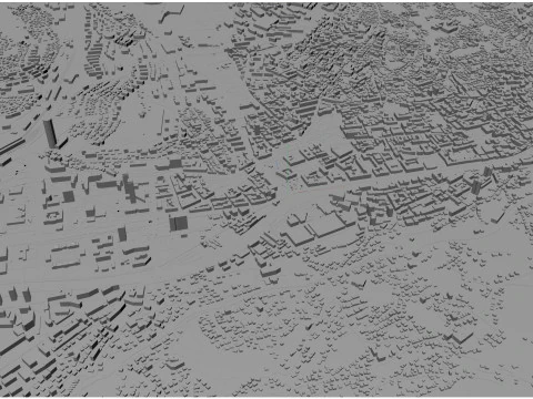 Sarajevo city bosnia and herzegovina 40km 3D Model