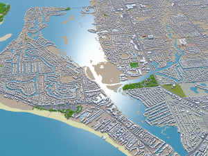 Sarasota city florida usa 30km Modelo 3D