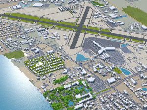 Sarasota city florida usa 30km Modelo 3D