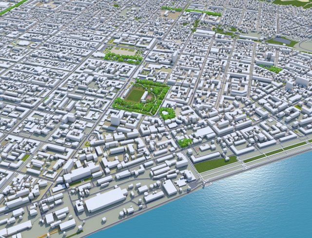 Saratov City Russia 60km 3D Model In Buildings 3DExport