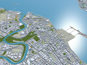 Seberang perai city malaysia 30km 3D Model