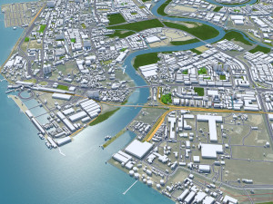 Seberang perai city malaysia 30km 3D Model