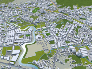 Seberang perai city malaysia 30km 3D Model