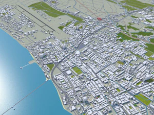 マレーシア セベランペライ市 30km 3Dモデル