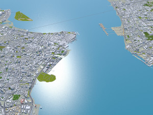 Seberang perai city malaysia 30km 3D Model