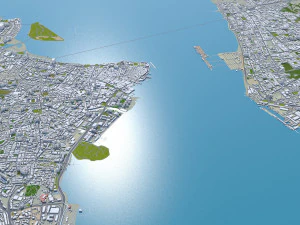 マレーシア セベランペライ市 30km 3Dモデル