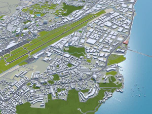 マレーシア セベランペライ市 30km 3Dモデル