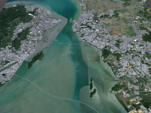 Seberang perai city malaysia 30km 3D Model