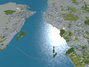 Seberang perai city malaysia 30km 3D Model