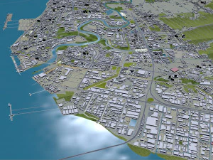 マレーシア セベランペライ市 30km 3Dモデル