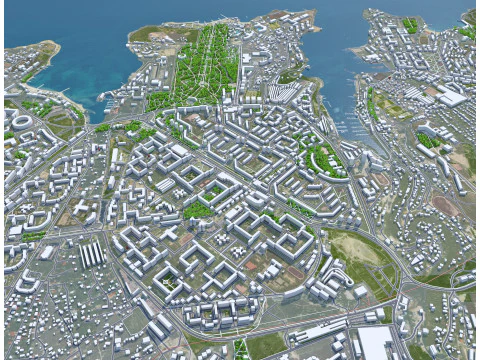 Sevastopol crimean city peninsula 100km 3D Model