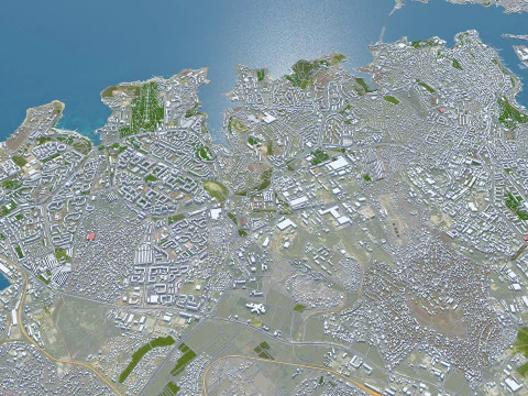 Sevastopol crimean city peninsula 100km 3D Model