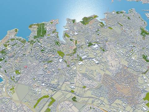 Sevastopol crimean city peninsula 100km Modelo 3D