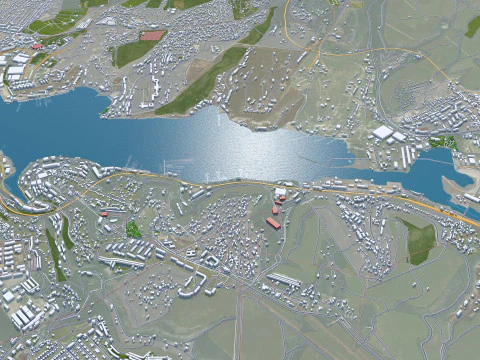 Sevastopol crimean city peninsula 100km 3D Model