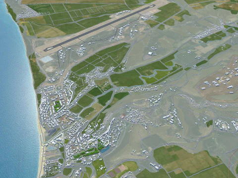 Sevastopol crimean city peninsula 100km 3D Model