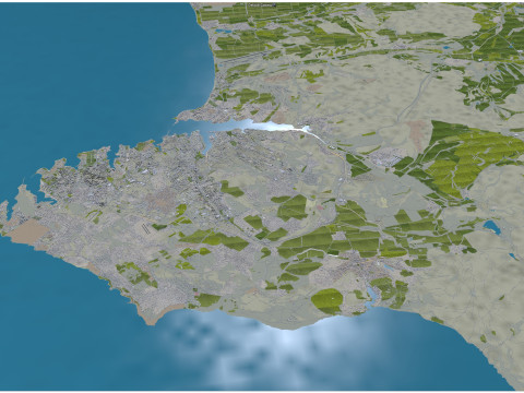 Sevastopol crimean city peninsula 100km Modelo 3D