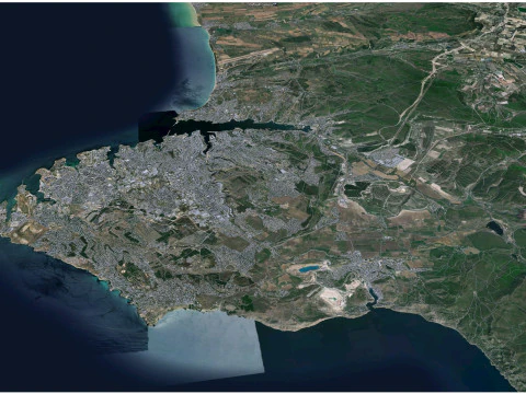 Sevastopol crimean city peninsula 100km 3D Model