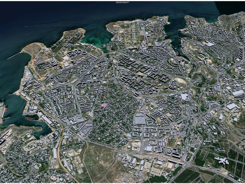 Sevastopol crimean city peninsula 100km 3D Model