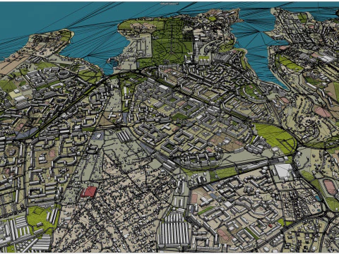 Sevastopol crimean city peninsula 100km 3D Model