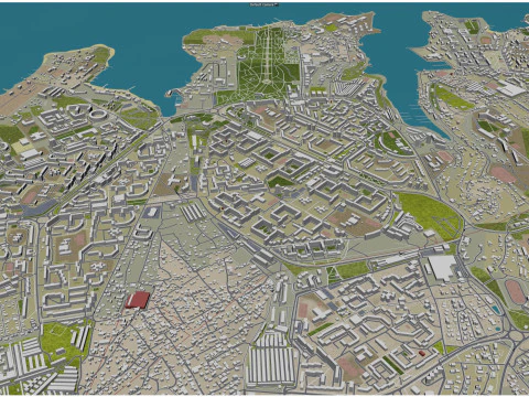 Sevastopol crimean city peninsula 100km 3D Model