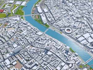 Sevilla city spain 40km 3Dモデル