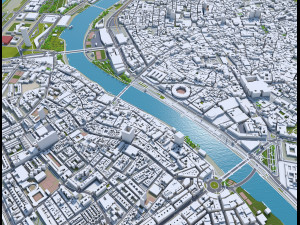 Sevilla city spain 40km 3D Model