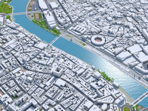 Sevilla city spain 40km 3D Model