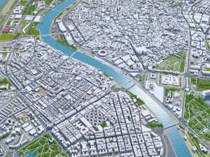 Sevilla city spain 40km 3D Model