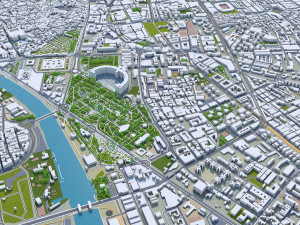 Sevilla city spain 40km 3D Model