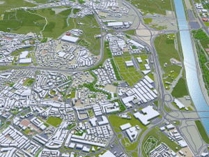 Sevilla city spain 40km 3D Model